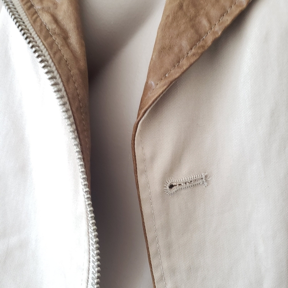 Rudsak | Waxed Cotton and Leather Asymmetrical Trench Coat - Picture 7 of 16